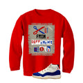 Air Jordan 11 Rare Air Matching T-Shirt, Sweatshirts & Hoodies Red T-Shirt (Cut from a different cloth)