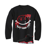 Air Jordan 6 Reverse Infrared Matching T-Shirt, Sweatshirts & Hoodies Black T-Shirt (Smile)| illcurrency
