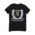 Air Jordan 1 "UNC Toe" | illcurrency Black T-Shirt (Queen)