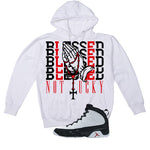 Air Jordan 9 OG Space Jam Matching T-Shirt Blessed not lucky