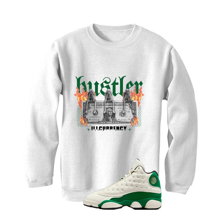 Air Jordan 13 GS Pine Green White T-Shirt (See No Evil Hustler)| illcurrency