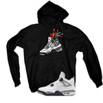 Air Jordan 4 White Cement Black T-Shirt (Splash Shoe)| illcurrency