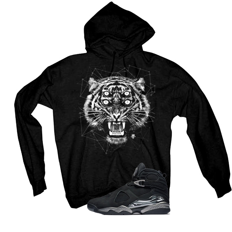 Air Jordan 8 Chrome Matching T-Shirt Black T-Shirt (Four Eyes)| illcurrency