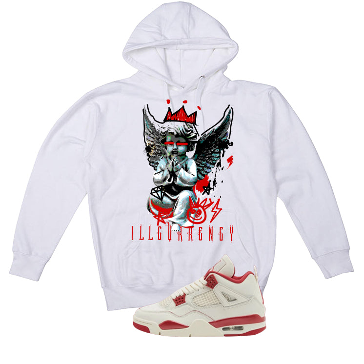 Air Jordan 4 Valentine’s Day (Sierra Red) Matching T-Shirt, Sweatshirts & Hoodies White T-Shirt (Graffiti Angel)| illcurrency