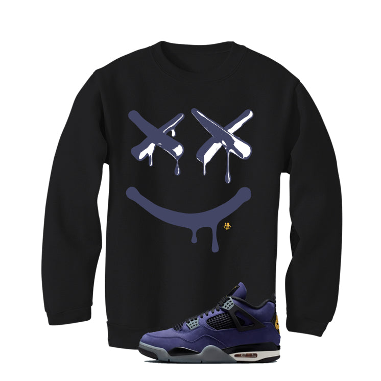 Air Jordan 4 OG Lakers Matching T-Shirt, Sweatshirts & Hoodies Black T-Shirt (Happy Drip)| illcurrency