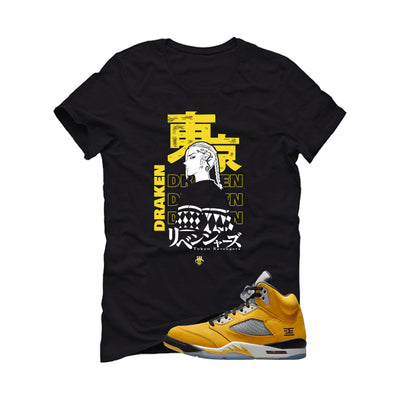 Air Jordan 5 Tokyo Matching T-Shirt, Sweatshirts & Hoodies Black T-Shirt (Draken)| illcurrency