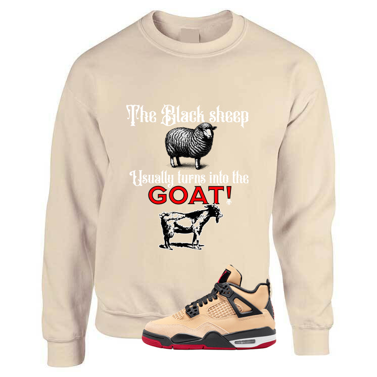 Air Jordan 4 Pizza (GS) Tan T-Shirt (the black sheep usually turns into the GOAT!)| illcurrency