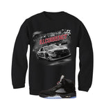 Air Jordan 5 Black Metallic Reimagined Black T-Shirt (Raceway)| illcurrency