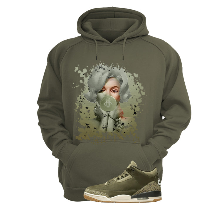 Air Jordan 3 Family Affair Matching T-Shirt, Sweatshirts & Hoodies Military Green T-Shirt (Bubble Gum)| illcurrency