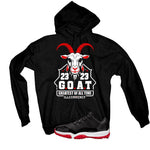 Air Jordan 11 Low Bred Black T-Shirt (GOAT 23)| illcurrency
