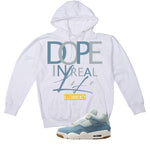 Air Jordan 4 Denim Worn Blue White T-Shirt (DOPE)| illcurrency