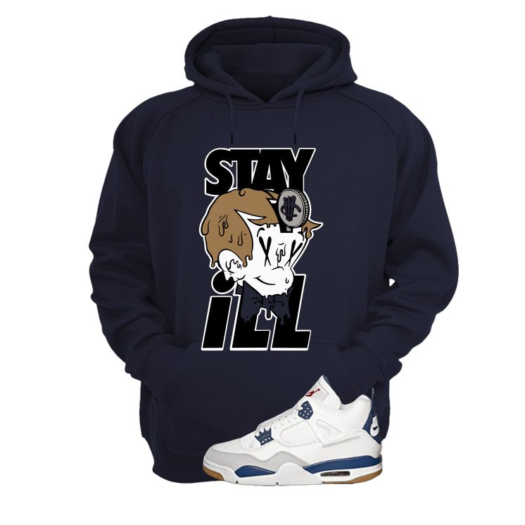Nike SB x Air Jordan 4 Navy Navy Blue T-Shirt (ILL RICHIE)| illcurrency