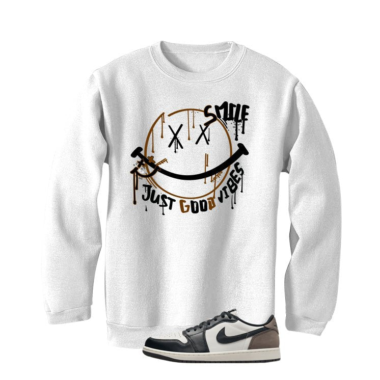 Air Jordan 1 Low OG Mocha White T-Shirt (Smile)| illcurrency