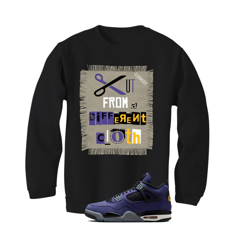Air Jordan 4 OG Lakers Matching T-Shirt, Sweatshirts & Hoodies Black T-Shirt (Cut from a different cloth)| illcurrency