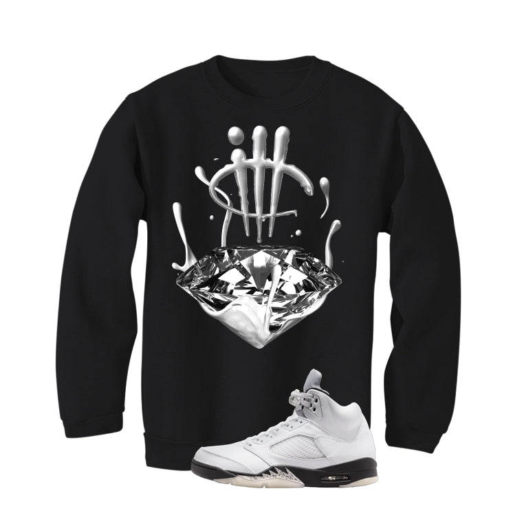 Air Jordan 5 White Black Black T-Shirt (Drip)| illcurrency