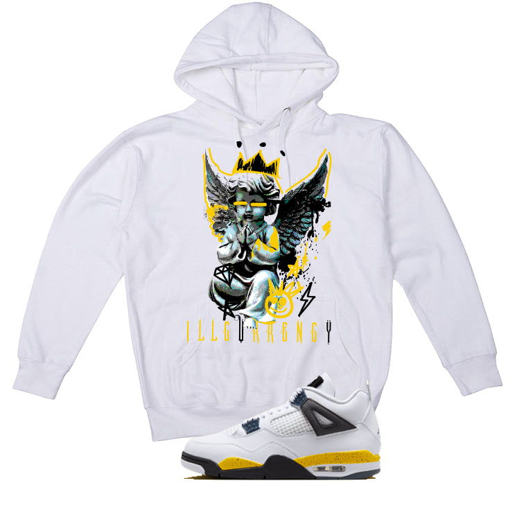 Air Jordan 4 Tour Yellow Matching T-Shirt Graffiti Angel