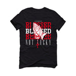 Air Jordan 8 “Playoffs” Black T-Shirt (Blessed not lucky)