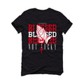 Air Jordan 8 “Playoffs” Black T-Shirt (Blessed not lucky)