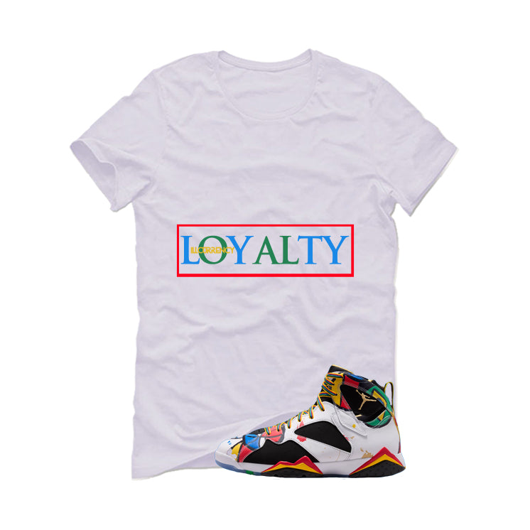 Air Jordan 7 Miro Matching T-Shirt White T-Shirt (Loyalty)| illcurrency