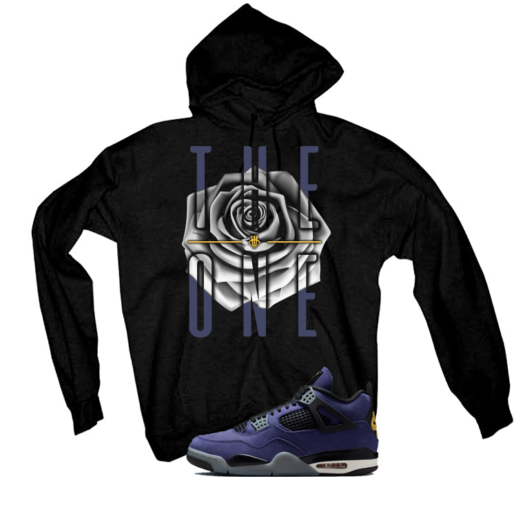 Air Jordan 4 OG Lakers Matching T-Shirt, Sweatshirts & Hoodies Black T-Shirt (The One)| illcurrency