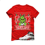 Air Jordan 8 Bugs Bunny Matching T-Shirt, Sweatshirts & Hoodies Red T-Shirt (Fck Them Kidz)| illcurrency