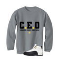 Air Jordan 12 Taxi Matching T-Shirt, Sweatshirts & Hoodies Grey T-Shirt (Ceo)