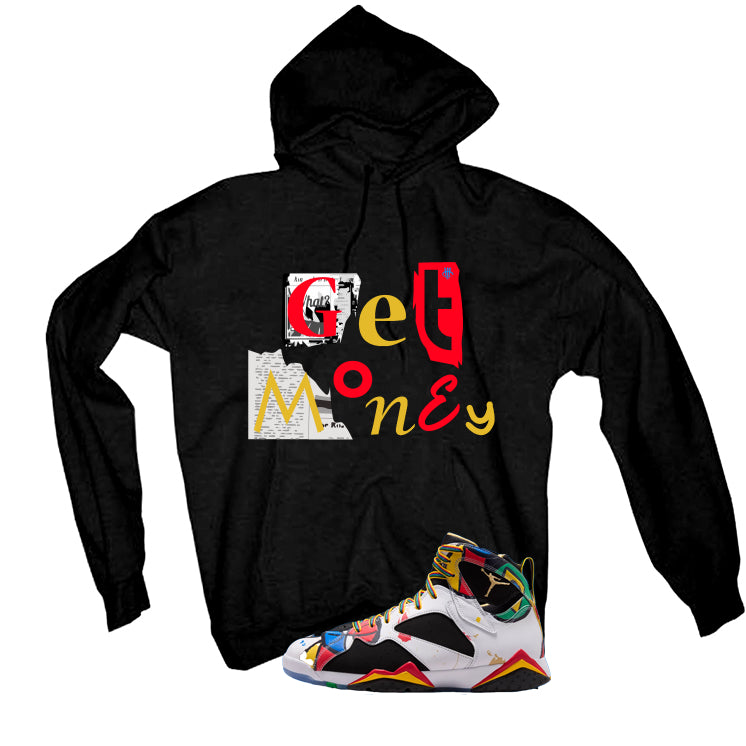 Air Jordan 7 Miro Matching T-Shirt Black T-Shirt (Get Money)| illcurrency
