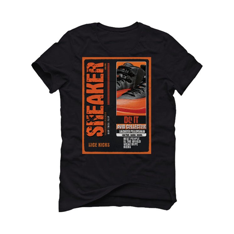 Air Jordan 12 Brilliant Orange - Black T-Shirt (SNEAKERS COLLECTOR)