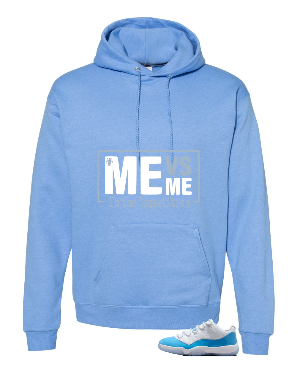 Air Jordan 11 Low University Blue Matching T-Shirt, Sweatshirts & Hoodies Carolina Blue T-Shirt (Me Vs Me)| illcurrency