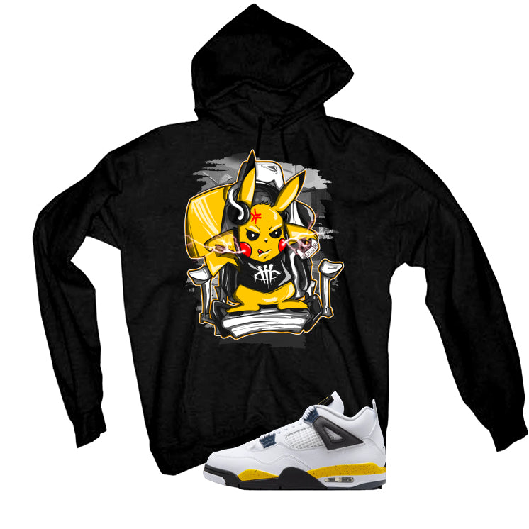 Air Jordan 4 Tour Yellow Matching T-Shirt Black T-Shirt (Mad Gamer)| illcurrency