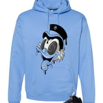 Air Jordan 5 Black/University Blue Matching T-Shirt Carolina Blue T-Shirt (Money Duck)| illcurrency