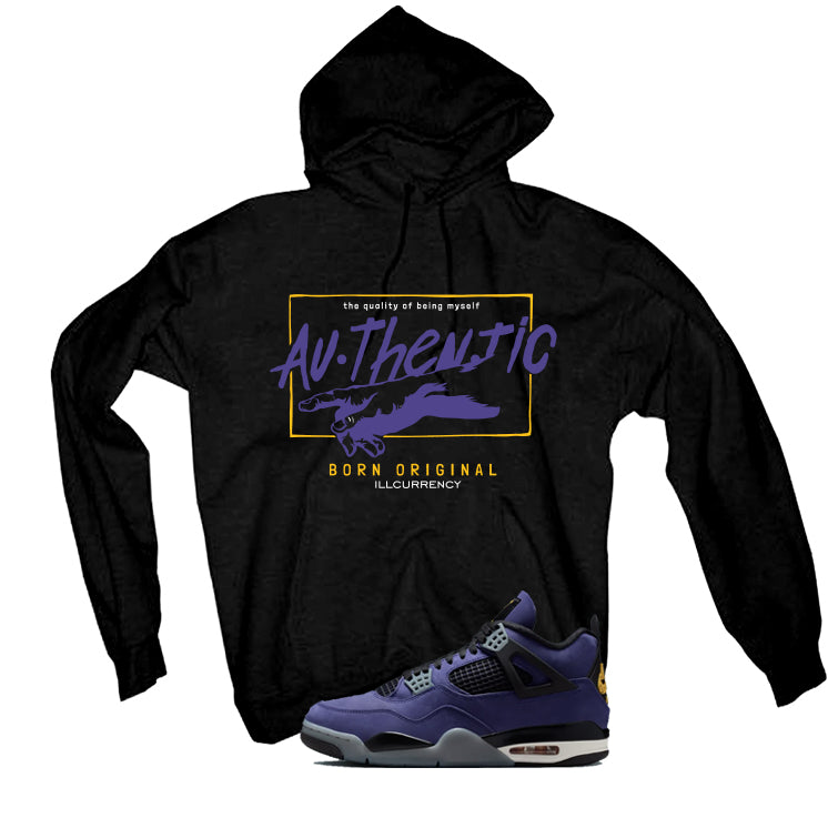Air Jordan 4 OG Lakers Matching T-Shirt, Sweatshirts & Hoodies Black T-Shirt (Authentic)| illcurrency