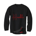 Air Jordan 12 Bloodline Matching T-Shirt, Sweatshirts, & Hoodies Black T-Shirt (Stay Humble)