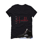 Air Jordan 5 Black Metallic Reimagined Black T-Shirt (Stay Humble)| illcurrency