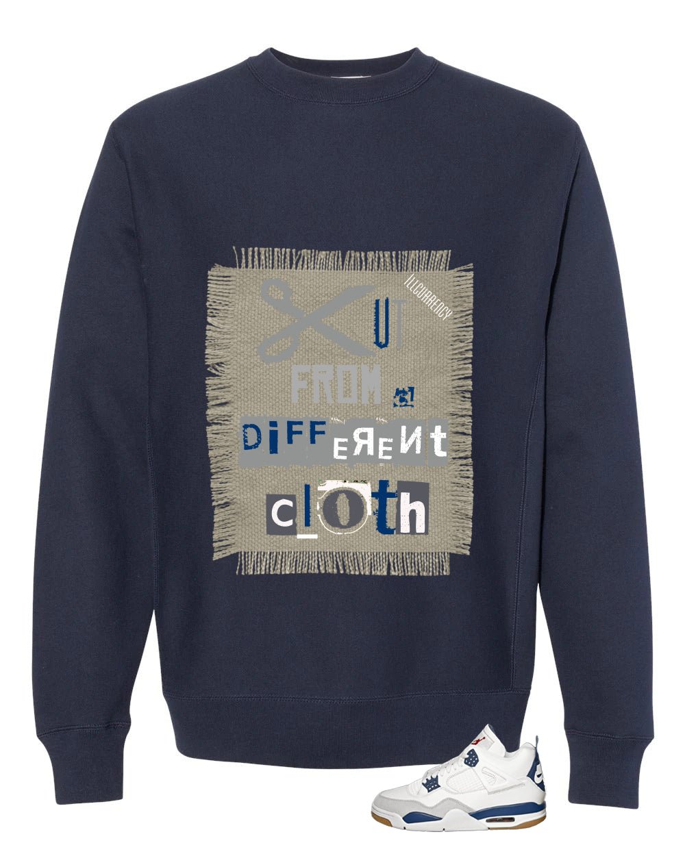 Nike SB x Air Jordan 4 Navy Navy Blue T-Shirt (Cut from a different cloth)| illcurrency