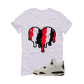 Air Jordan 4 Flight Club Matching T-Shirt, Sweatshirts & Hoodies White T-Shirt (Heart)| illcurrency