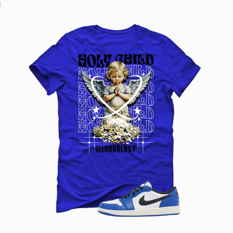 Air Jordan 1 Low OG Game Royal Royal Blue T-Shirt (Holy Child)| illcurrency