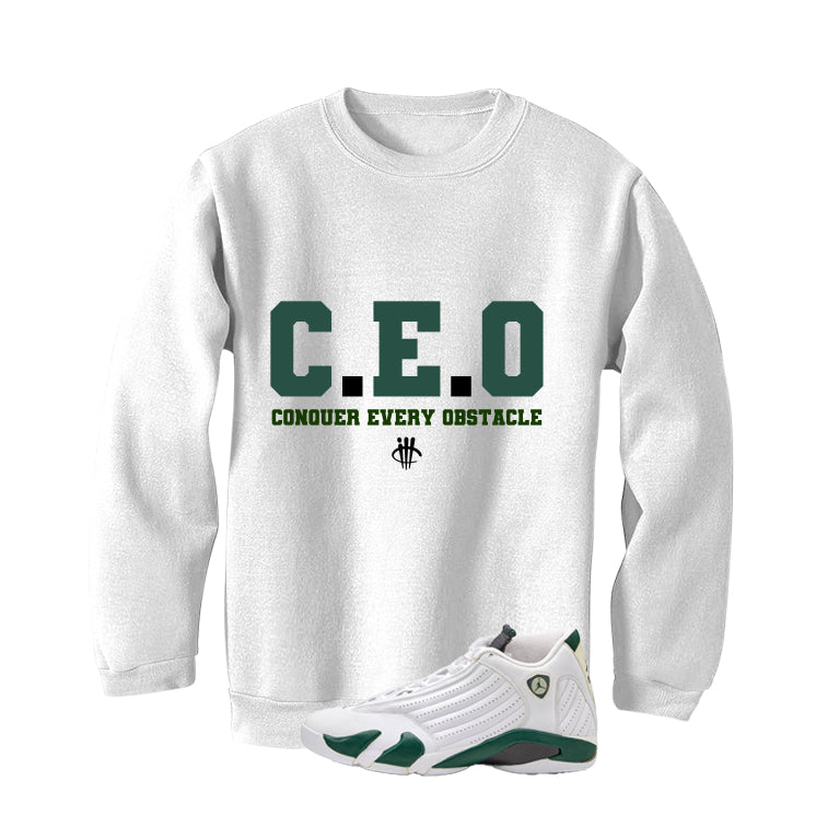 Air Jordan 14 Forest Green Matching T-Shirt Ceo