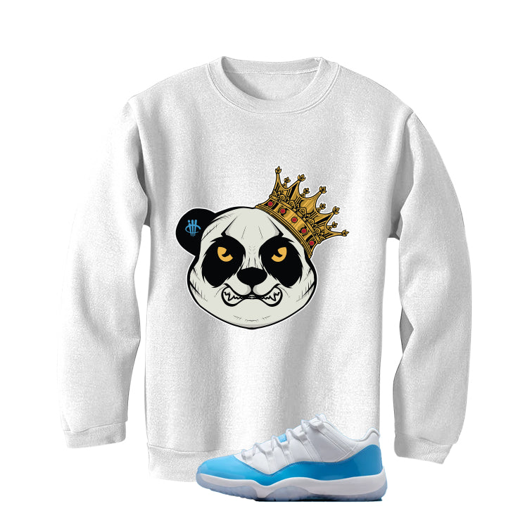 Air Jordan 11 Low University Blue Matching T-Shirt, Sweatshirts & Hoodies White T-Shirt (King Panda)| illcurrency