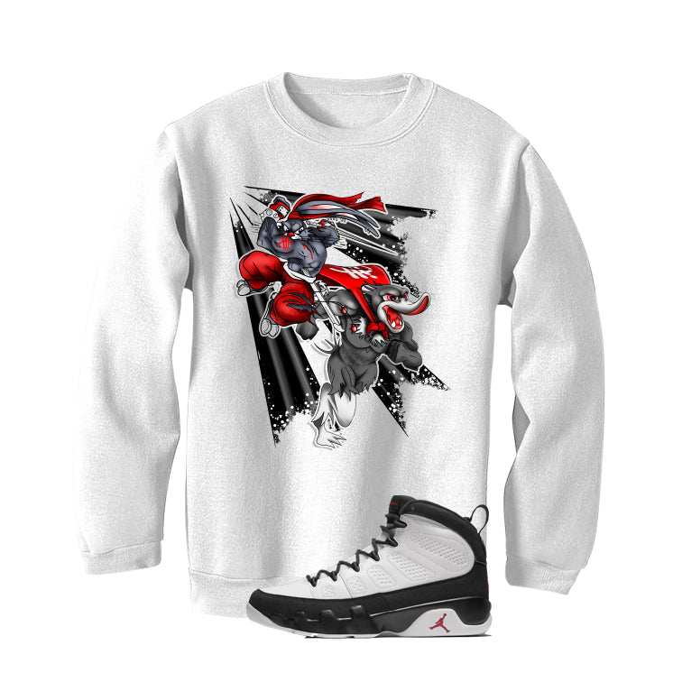 Air Jordan 9 OG Space Jam Matching T-Shirt White T-Shirt (Super Bugs & Daffy)| illcurrency