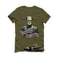 Nike Dunk Low Frankenstein Matching T-Shirt, Sweatshirts & Hoodies Military Green T-Shirt (Created Not Born)| illcurrency
