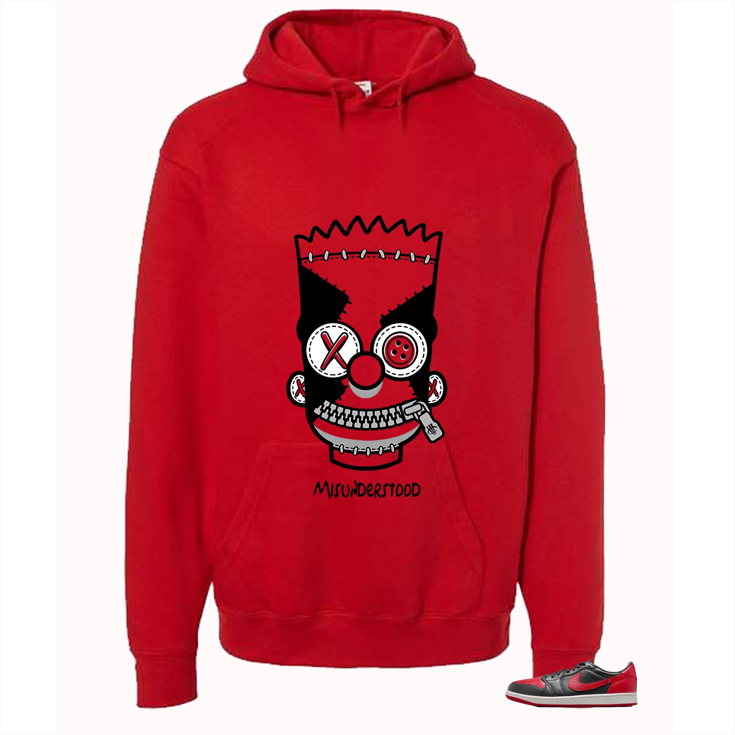Air Jordan 1 Low OG Banned Matching T-Shirt, Sweatshirts & Hoodies Red T-Shirt (Misunderstood)| illcurrency