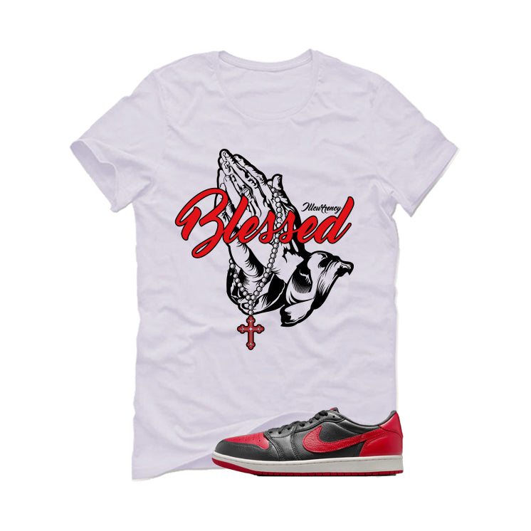 Air Jordan 1 Low OG Banned Matching T-Shirt, Sweatshirts & Hoodies White T-Shirt (Blessed)| illcurrency