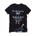 Air Jordan 5 Black/University Blue Matching T-Shirt Black T-Shirt (the black sheep usually turns into the GOAT!)| illcurrency