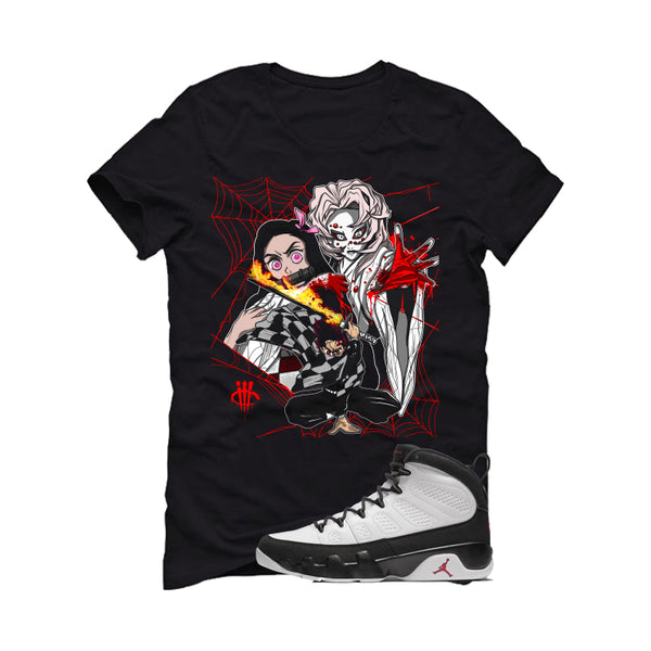 Air Jordan 9 OG Space Jam Matching T-Shirt Black T-Shirt (Demon Slayer)| illcurrency