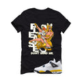 Air Jordan 4 Tour Yellow Matching T-Shirt Black T-Shirt (Street Roger)| illcurrency