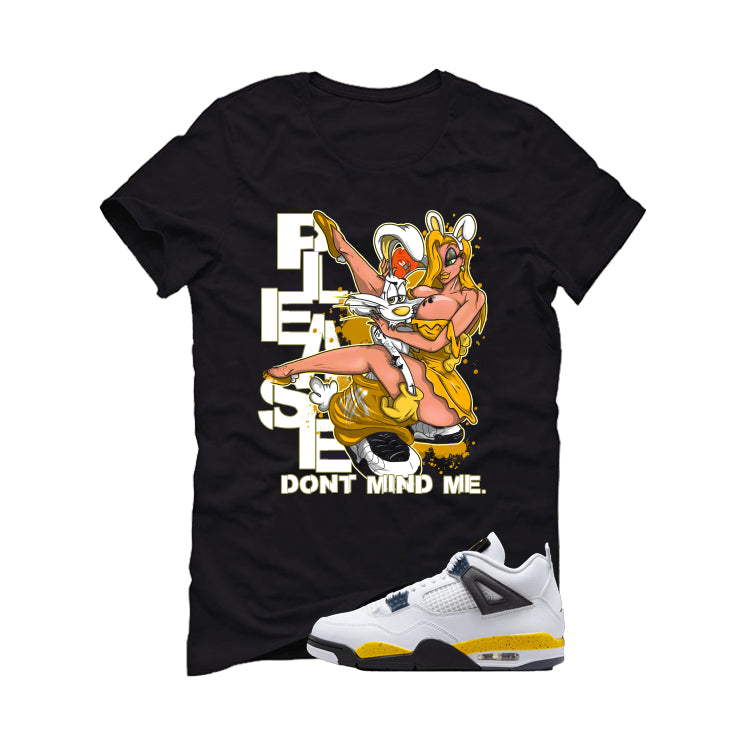 Air Jordan 4 Tour Yellow Matching T-Shirt Black T-Shirt (Street Roger)| illcurrency