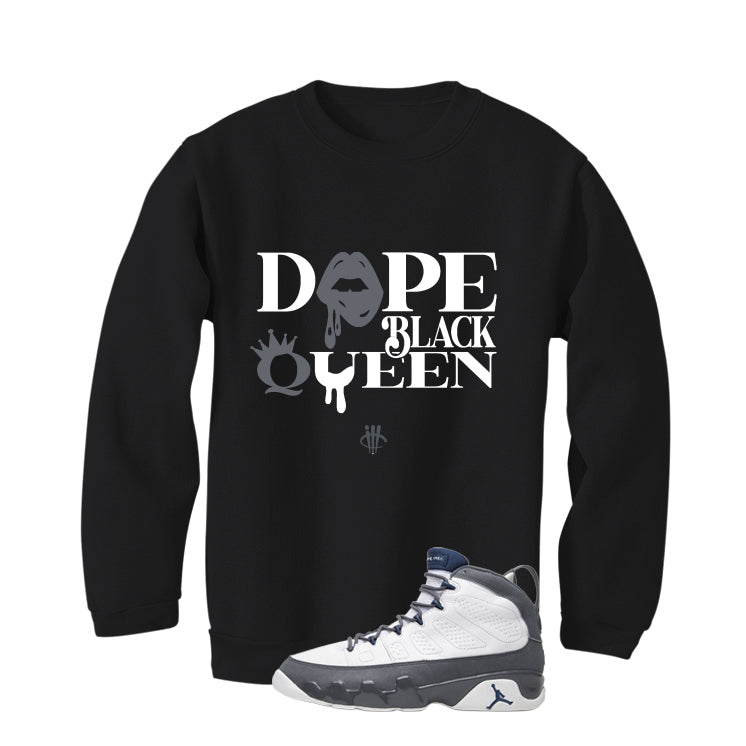 Air Jordan 9 Flint Grey Matching T-Shirt, Sweatshirts & Hoodies Black T-Shirt (Dope Black Queen)| illcurrency