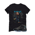 Air Jordan 11 Gamma Blue Matching T-Shirt, Sweatshirts & Hoodies Black T-Shirt (Wanna Play)| illcurrency