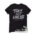 Air Jordan 1 High OG WMNS Satin Shadow Black T-Shirt (They not like us)| illcurrency